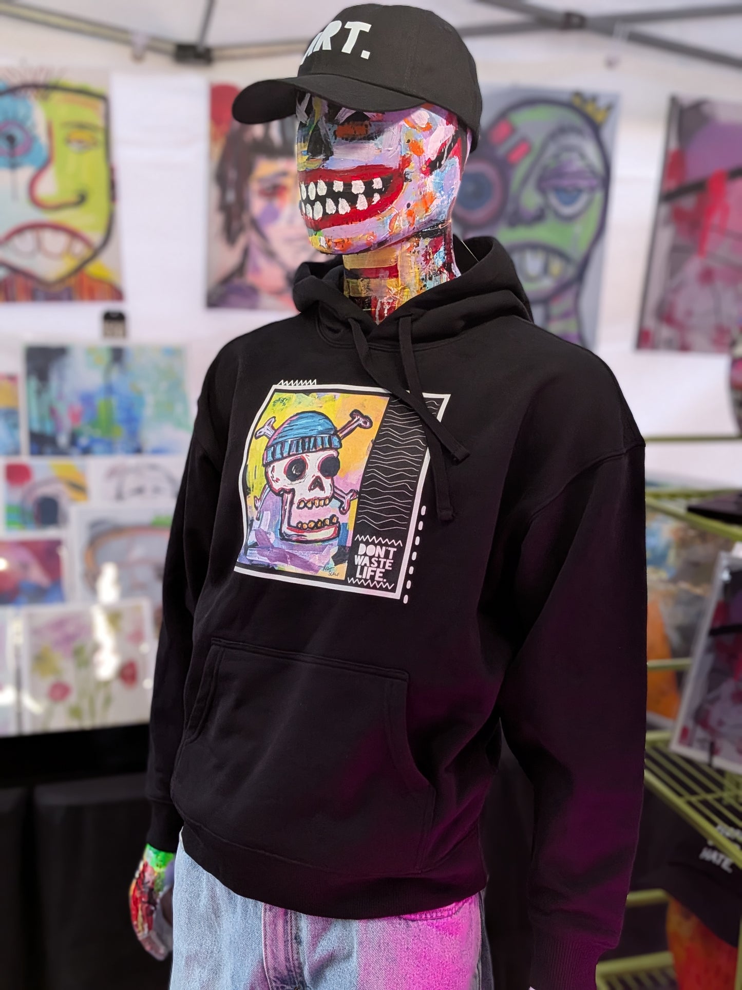 DON'T WASTE LIFE. | Eco Organic Cotton Hoodie | Matt's Art Series