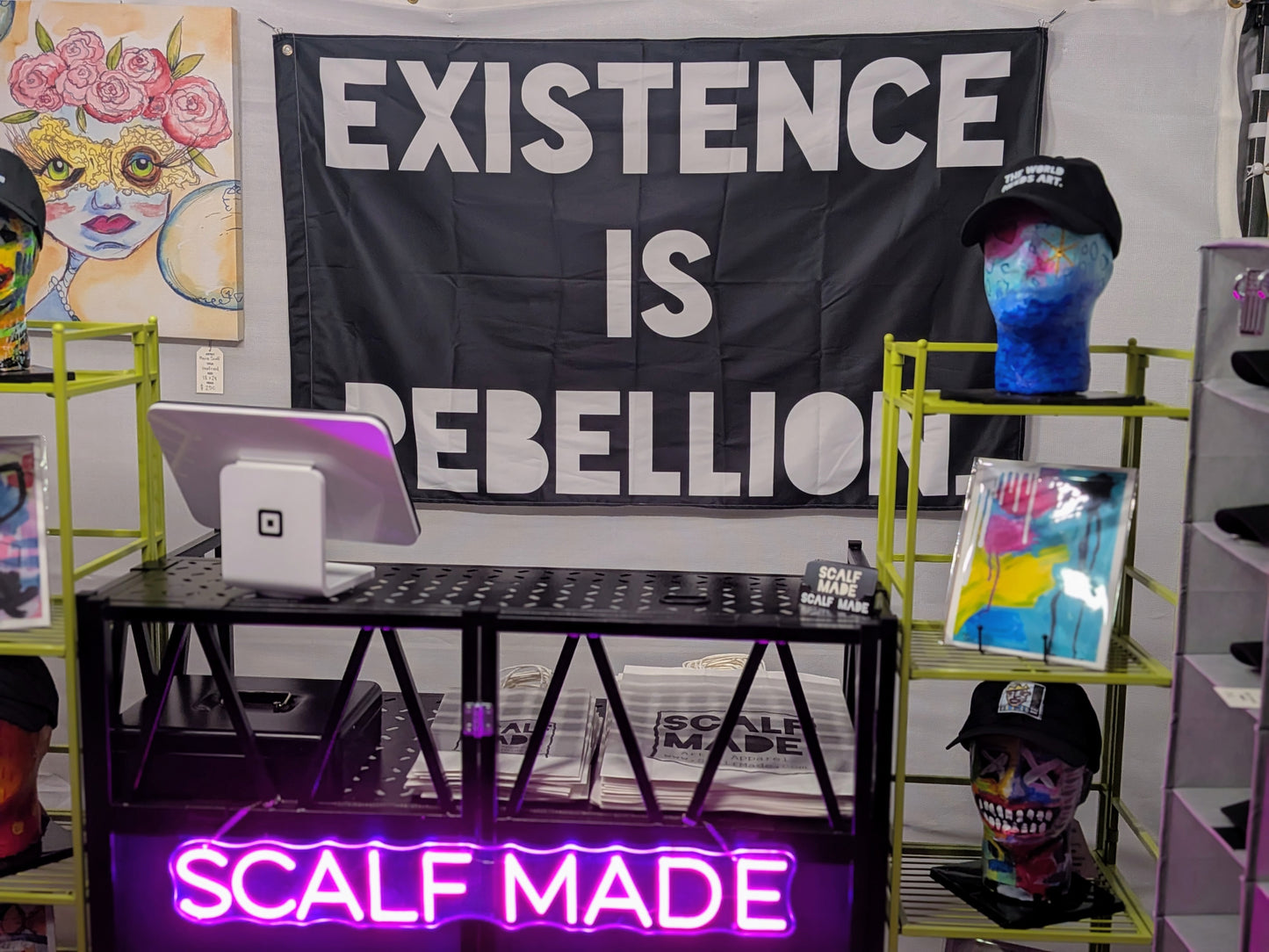 EXISTENCE IS REBELLION. | Flag / Tapestry | Bold Series