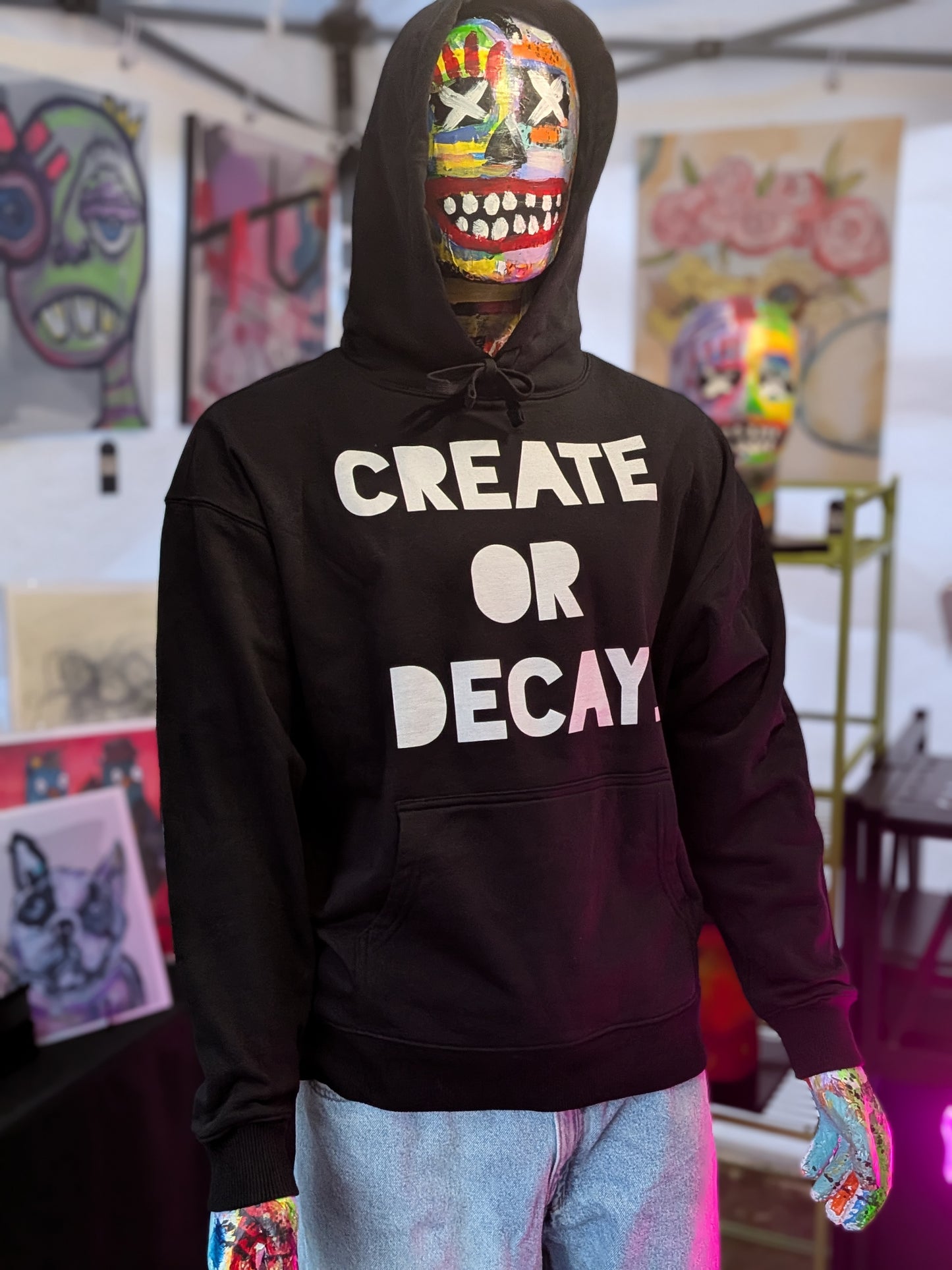 CREATE OR DECAY. | Eco Organic Cotton Hoodie | Bold Series