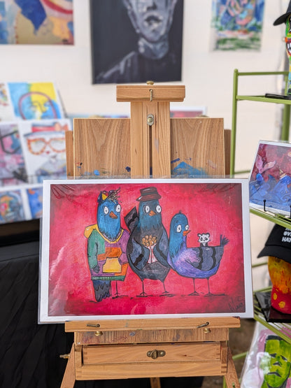 PIGEONS WITH A PLAN. | Matte Paper Print