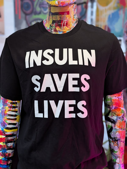 INSULIN SAVES LIVES. | 100% Organic Cotton T-shirt | Bold Series