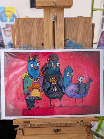 PIGEONS WITH A PLAN. | Matte Paper Print