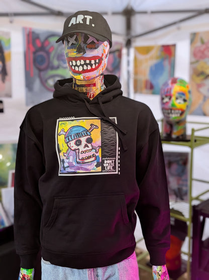 DON'T WASTE LIFE. | Eco Organic Cotton Hoodie | Matt's Art Series